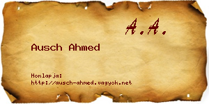 Ausch Ahmed névjegykártya